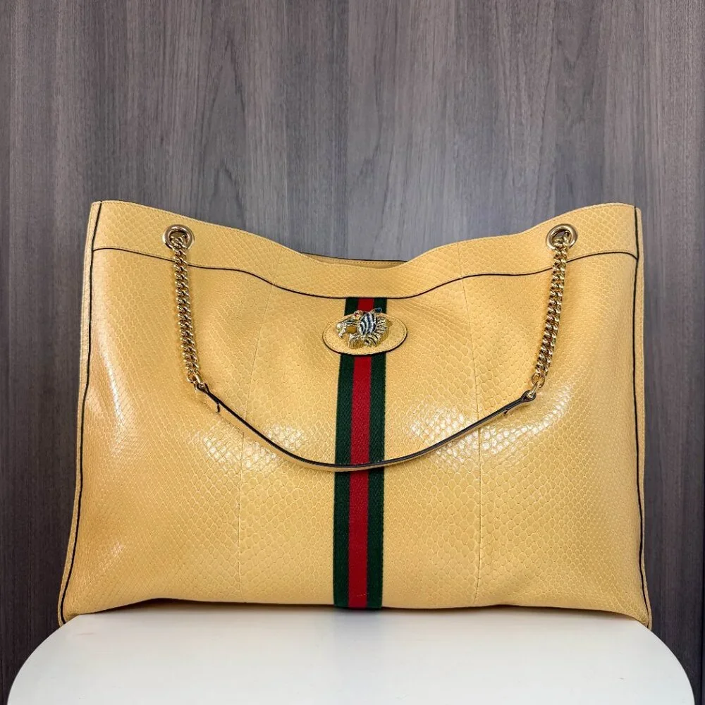 Gucci Rajah Maxi Python tote - Picture 2 of 11